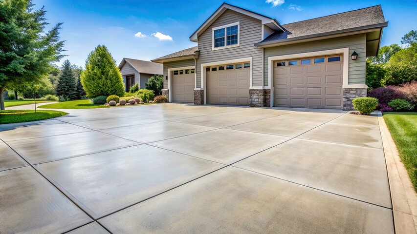 new concrete driveway in Boise Idaho residential concrete work